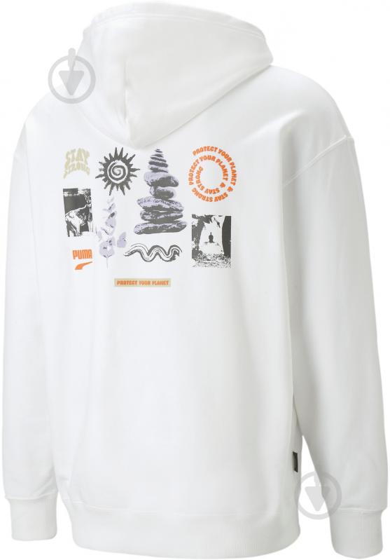 Джемпер Puma DOWNTOWN GRAPHIC HOODIE 53918202 р. XL білий - фото 2