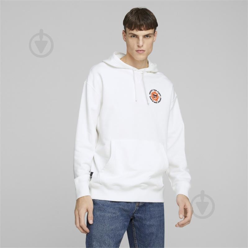 Джемпер Puma DOWNTOWN GRAPHIC HOODIE 53918202 р. XL білий - фото 3