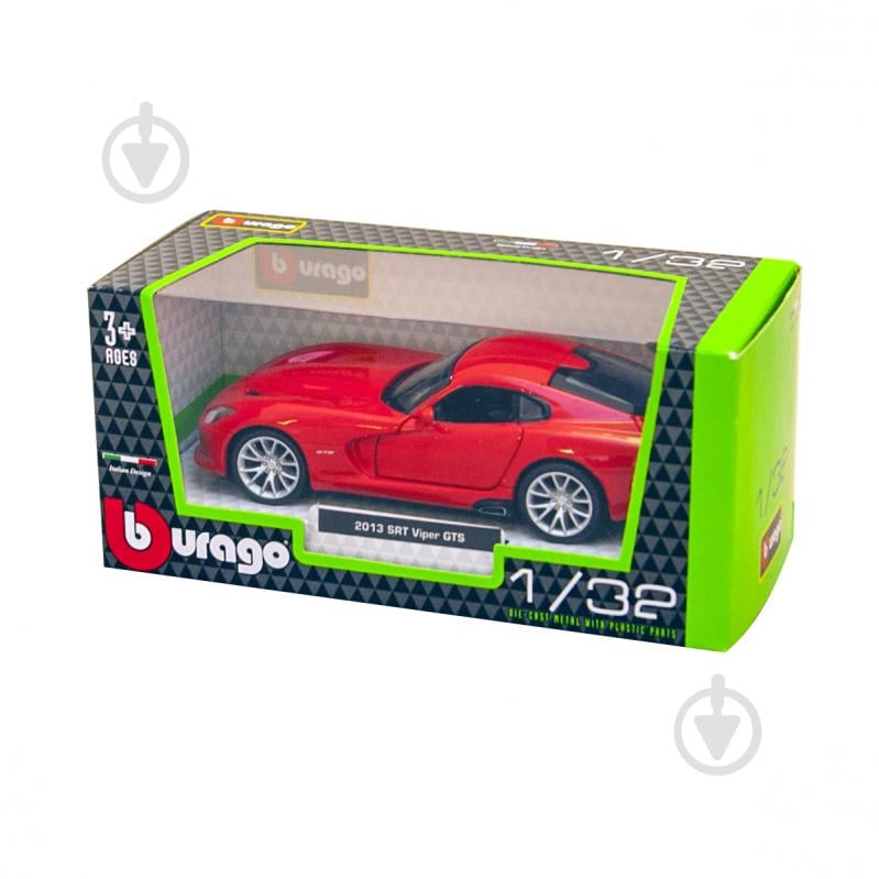 Автомодель Bburago 1:32 Dodge SRT Viper GTS2013 червоний 18-43033 - фото 6