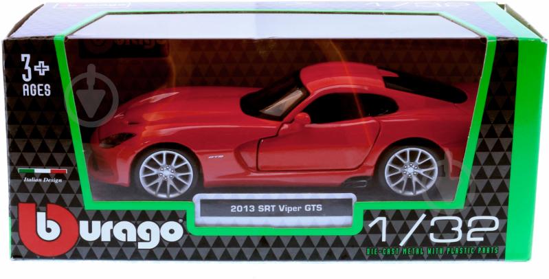 Автомодель Bburago 1:32 Dodge SRT Viper GTS2013 червоний 18-43033 - фото 7