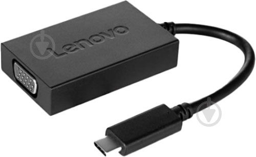 Переходник Lenovo USB-C to VGA Adapter 0,14 м черный (4X90M42956) - фото 1