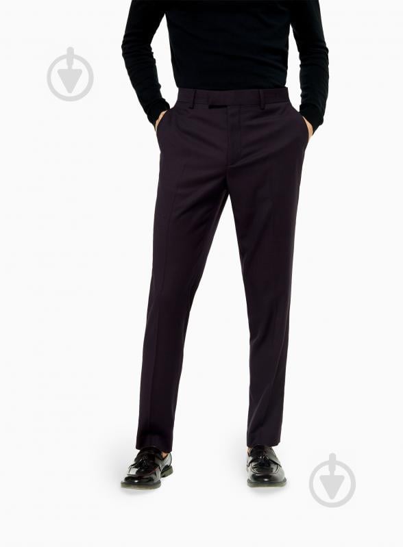 Брюки TopMan SUITS 87T50T-BRG 30L бордовый - фото 1