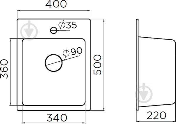 Мойка для кухни Metalac Х granit-Quadro 40 - фото 6