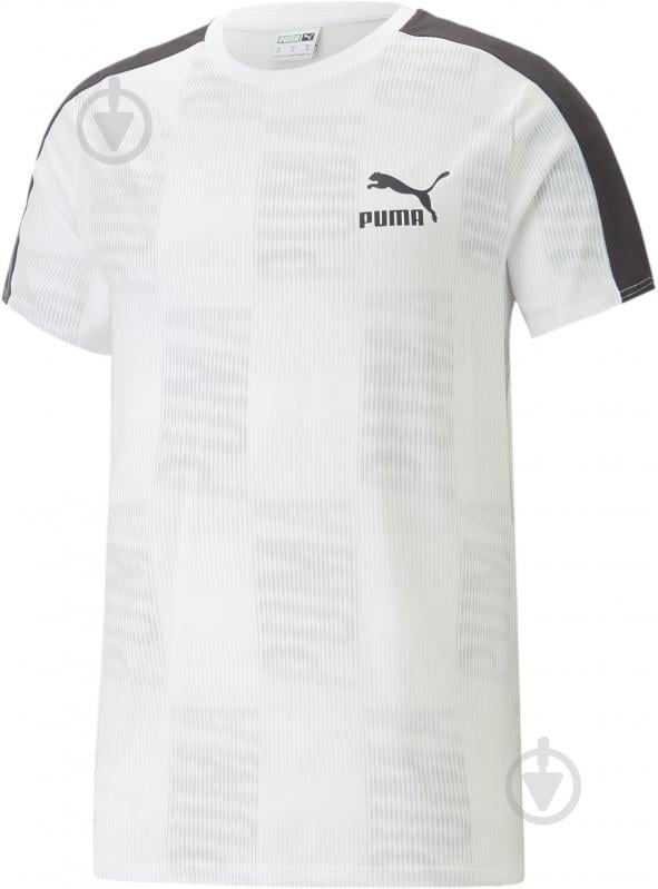 Футболка Puma T7 SPORT AOP TEE 53962602 р.S черный - фото 1