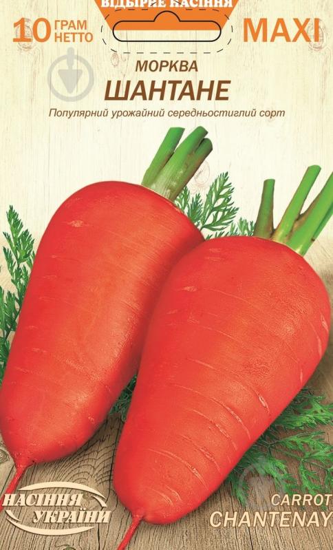 Семена морковь Шантане 10 г Насіння України - фото 1