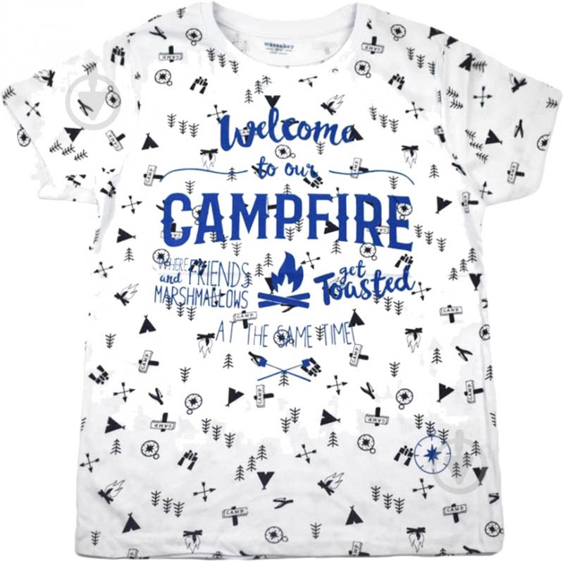 Футболка для мальчика Macma 9099 Campfire р.140 белый - фото 1