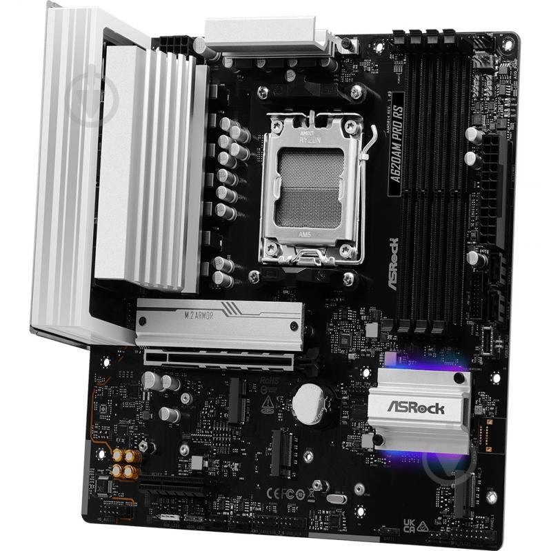 Материнская плата ASRock A620AM PRO RS (Socket AM5, AMD A620A, ATX) - фото 3