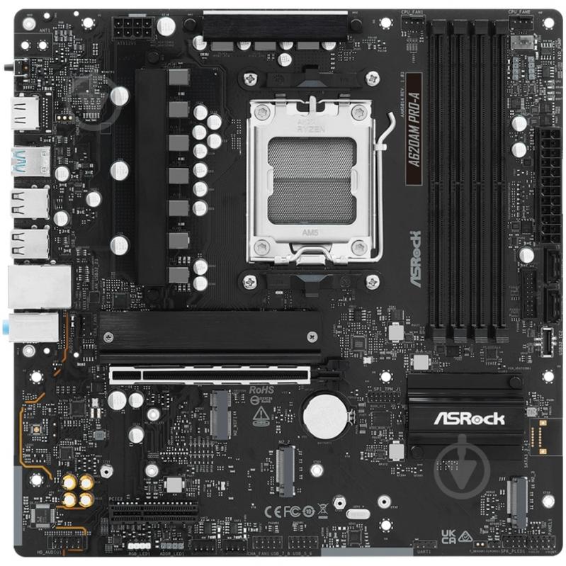 Материнская плата ASRock A620AM PRO-A (Socket AM5, AMD A620A, ATX) - фото 1