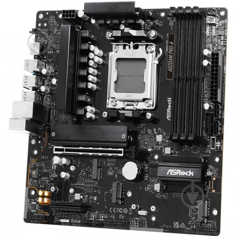 Материнская плата ASRock A620AM PRO-A (Socket AM5, AMD A620A, ATX) - фото 3