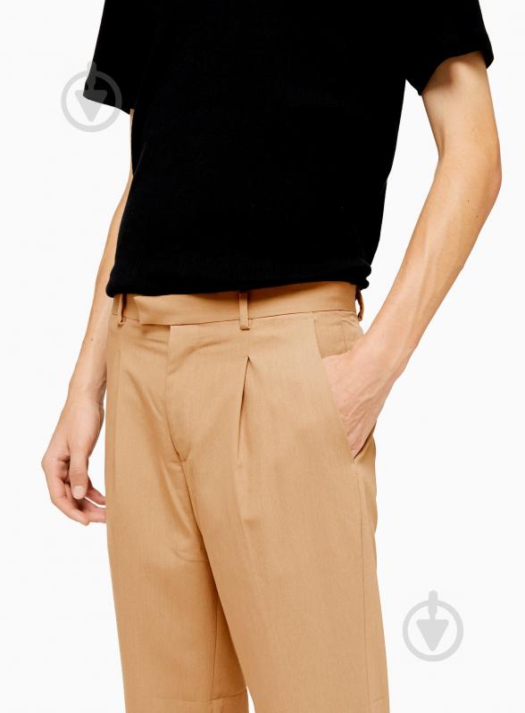 Брюки TopMan CASUAL TROUSERS 88D32S-CAM 28R коричневый - фото 4