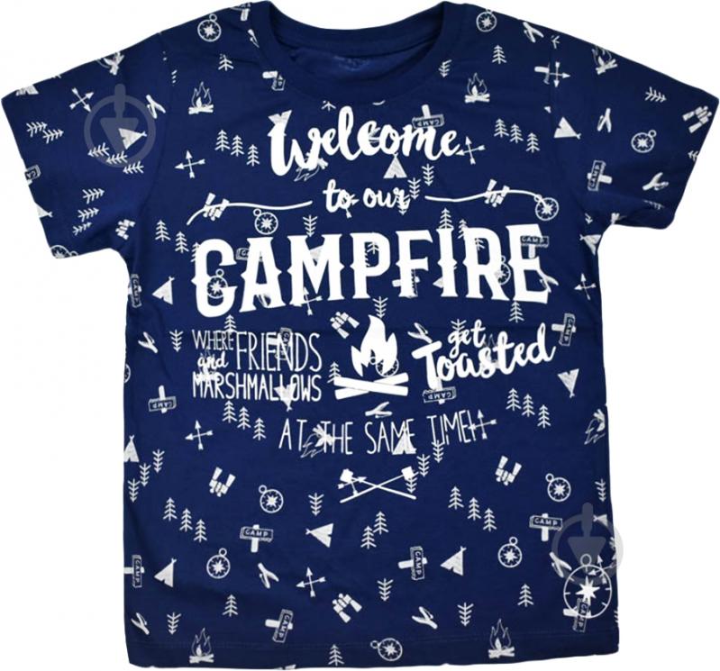 Футболка для мальчика Macma 9099 Campfire р.140 синий - фото 1