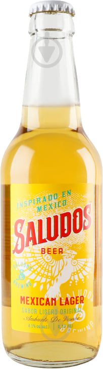 Пиво Saludos світле пастеризоване фільтроване Mexican Lager 4820252121300 0,33 л - фото 1