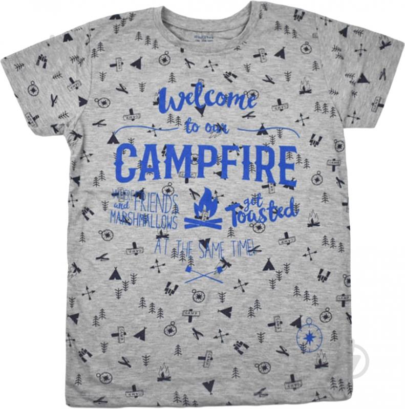 Футболка для мальчика Macma 9099 Campfire р.134 серый - фото 1 Футболка для мальчика Macma 9099 Campfire р.134 серый - фото 1