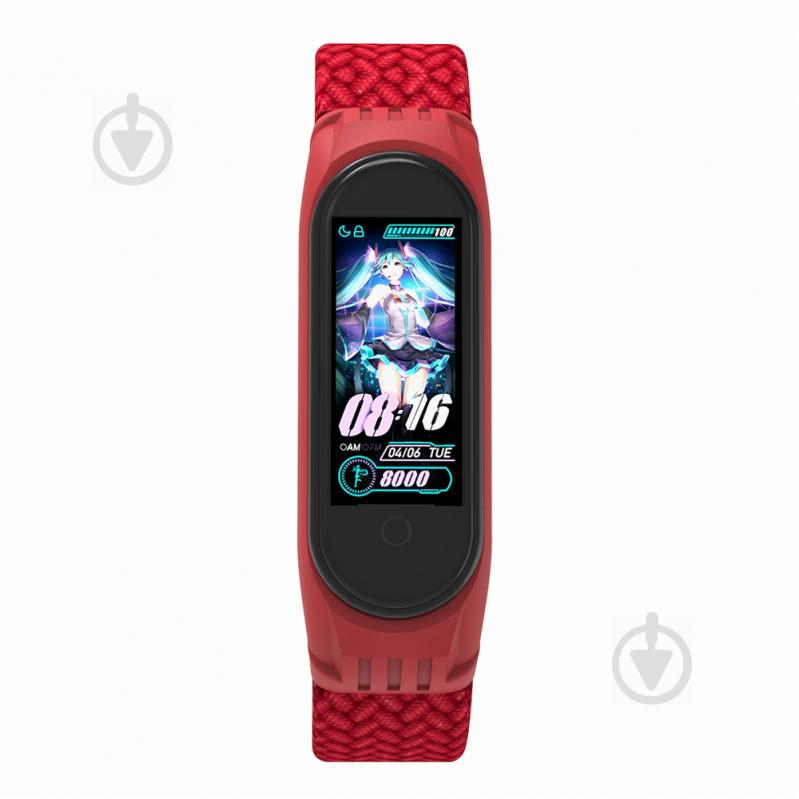 Ремешок для фитнес-браслета Armorstandart Braided Solo Loop для Xiaomi Mi Band 4/5/6 Red size M (ARM58768) - фото 2