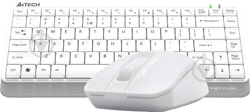 Комплект клавіатура + миша A4Tech бездротовий FG1112 White USB - фото 2