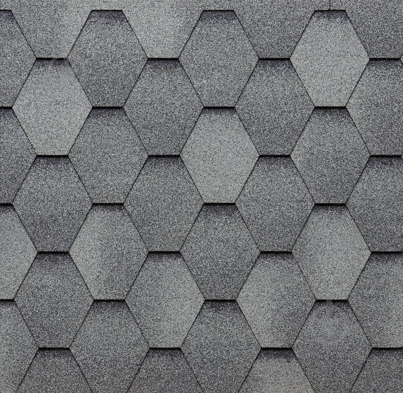 Бітумна черепиця гнучка TEGOLA ECO ROOF HEXAGONAL Mixed Slate 2,3 кв.м - фото 1