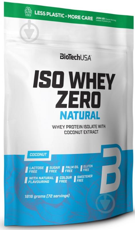 Протеин BioTechUSA IsoWhey Zero Natural Lactose Free корица-ваниль 1816 г - фото 1