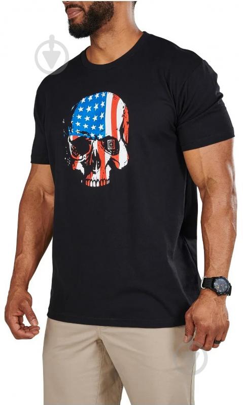 Футболка мужская 5.11 Tactical с рисунком USA Skull 41275 р.XXL [019] Black - фото 3