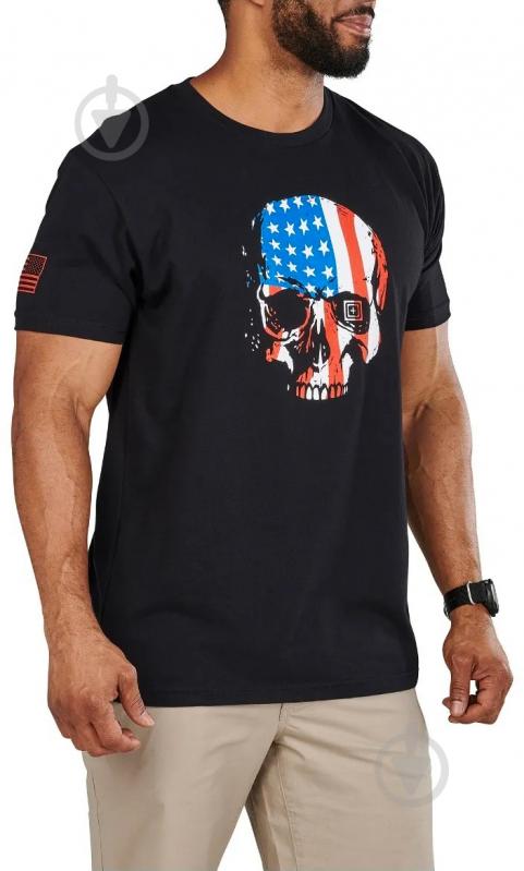 Футболка чоловіча 5.11 Tactical з малюнком USA Skull 41275 р.M [019] Black - фото 2