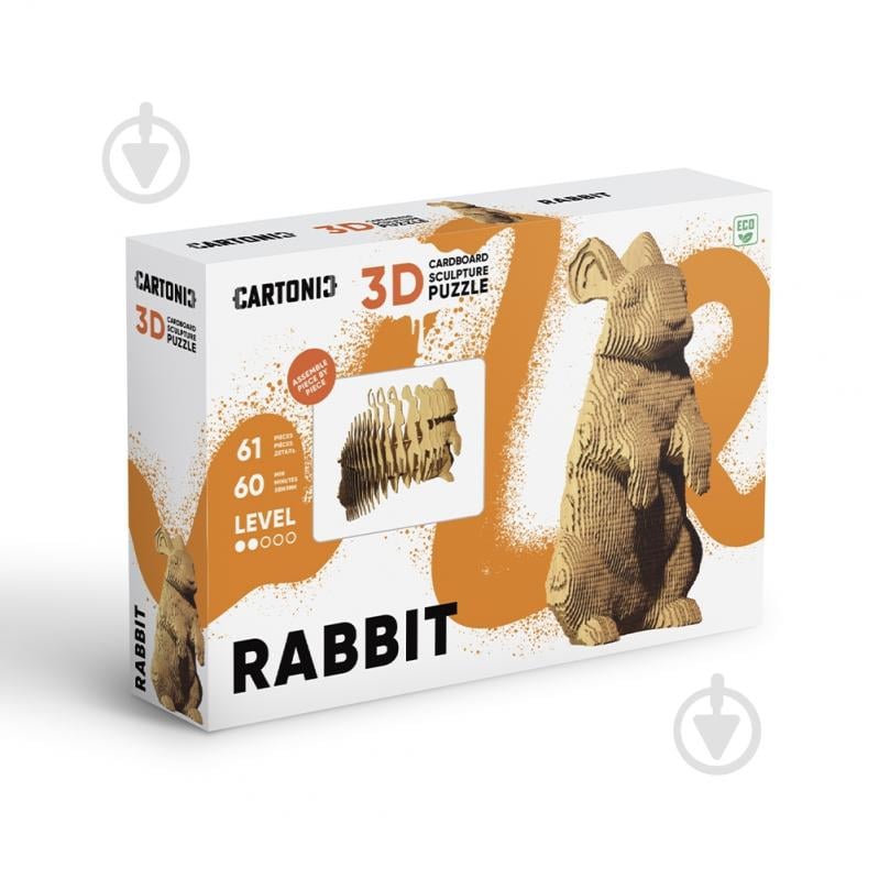 Конструктор картонний 1DEA.me 3D Puzzle RABBIT CARTRAB - фото 2 Конструктор картонний 1DEA.me 3D Puzzle RABBIT CARTRAB - фото 2