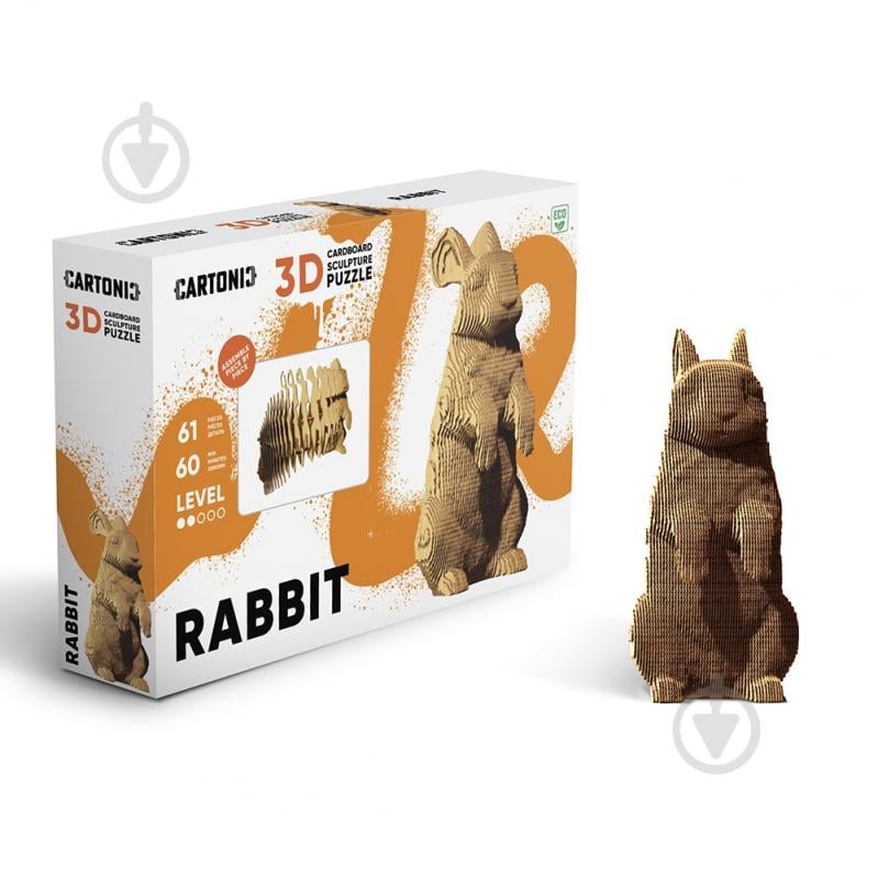 Конструктор картонний 1DEA.me 3D Puzzle RABBIT CARTRAB - фото 1 Конструктор картонний 1DEA.me 3D Puzzle RABBIT CARTRAB - фото 1
