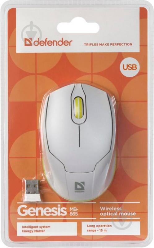 Мышь Defender Genesis MB-865 Wireless white - фото 4