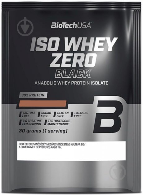 Протеин BioTechUSA Iso Whey Zero Black шоколад 30 г - фото 1