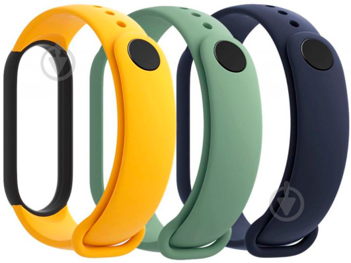 Набір ремінців Xiaomi для Mi Smart Band 5 (Blue Yellow Green) - фото 2