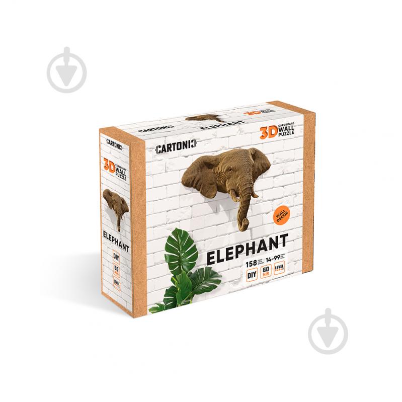 Конструктор картонний 1DEA.me настінний 3D Puzzle ELEPHANT CWELEP - фото 6