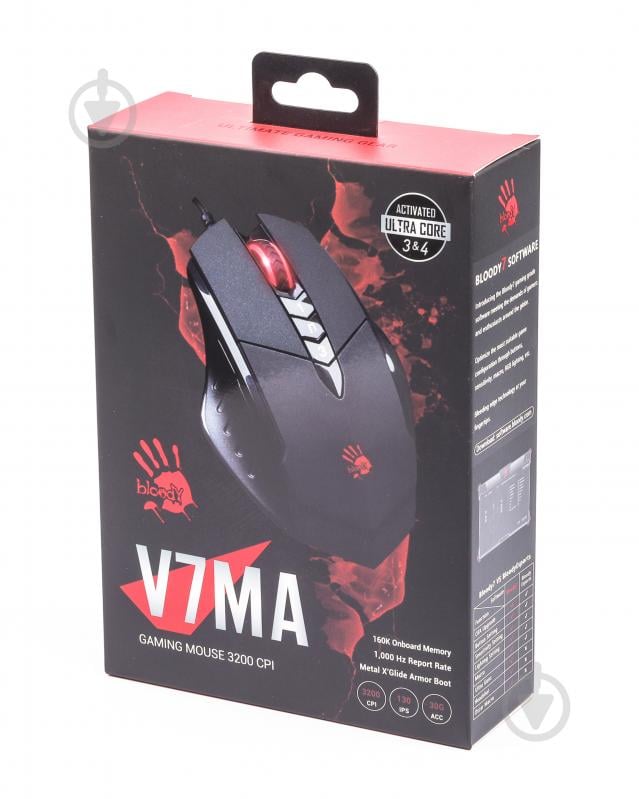 Мышка A4Tech 3200 CPI black (V7MA Bloody (Black)) - фото 5