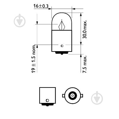 Автолампа розжарювання Philips LongLife EcoVision R5W 5 Вт 2 шт.(PS12821LLECOB2) - фото 3