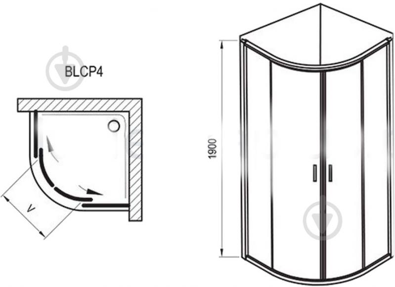 Душевая кабина Ravak BLCP4-80 - фото 2