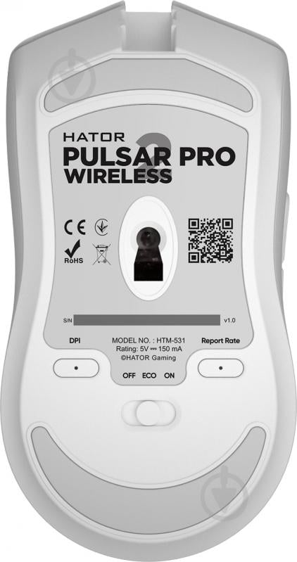 Миша Hator ігрова Pulsar 2 PRO Wireless white (HTM-531) - фото 5