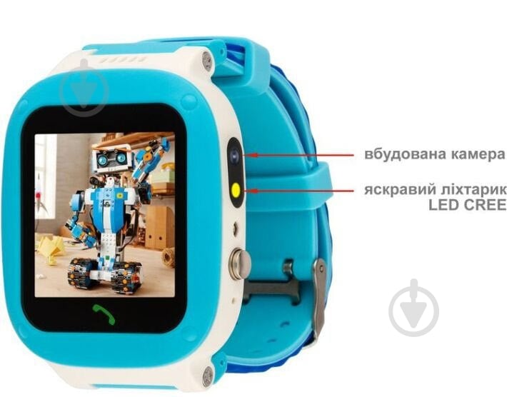 Смарт-часы AmiGo GO004 Splashproof Camera+LED blue (746403) - фото 4