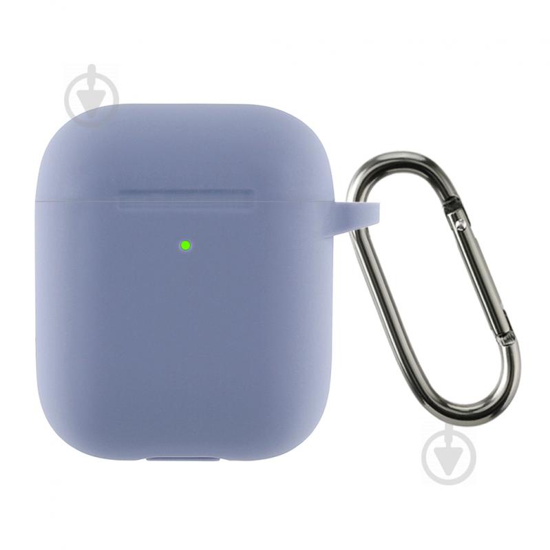 Чехол для наушников Armorstandart Ultrathin Silicone Case With Hook для Apple AirPods 2 lavender grey ARM59684 - фото 1