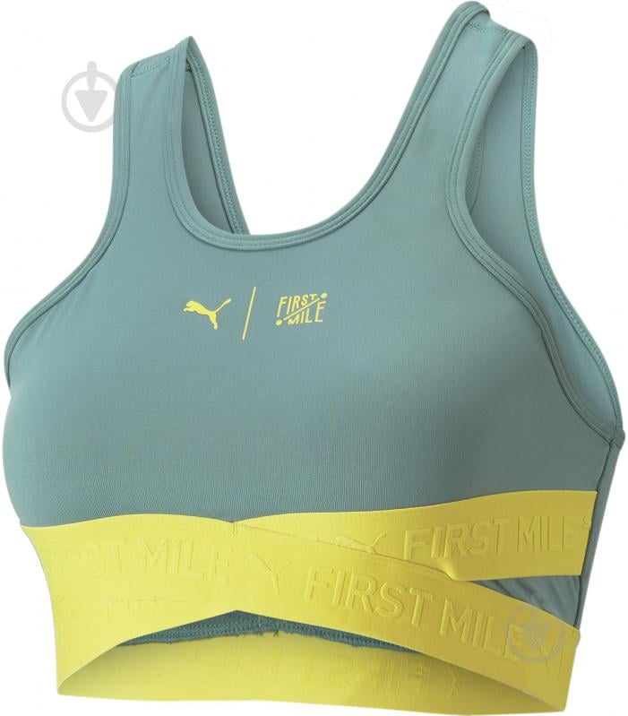 Бра Puma W FIRST MILE HIGH IMPACT BRA 52321084 р.S бирюзовый - фото 1