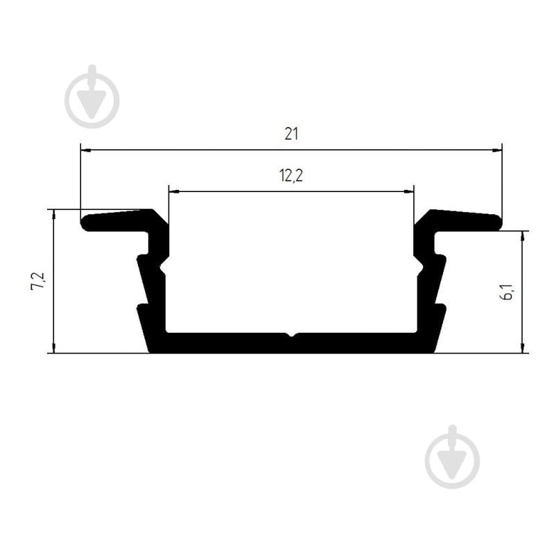 LED-профиль АЛЮПРО ПАС-4152 Z000м/AS + прозрачная линза - фото 3