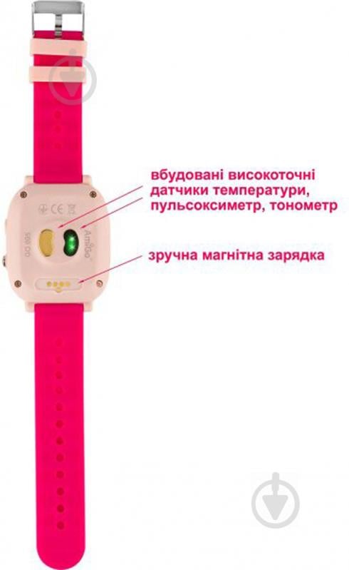 Смарт-годинник AmiGo GO005 4G WIFI Thermometer pink - фото 7