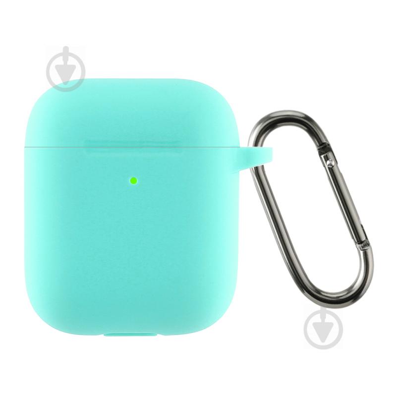 Чехол для наушников Armorstandart Ultrathin Silicone Case With Hook для Apple AirPods 2 mint green ARM59686 - фото 1