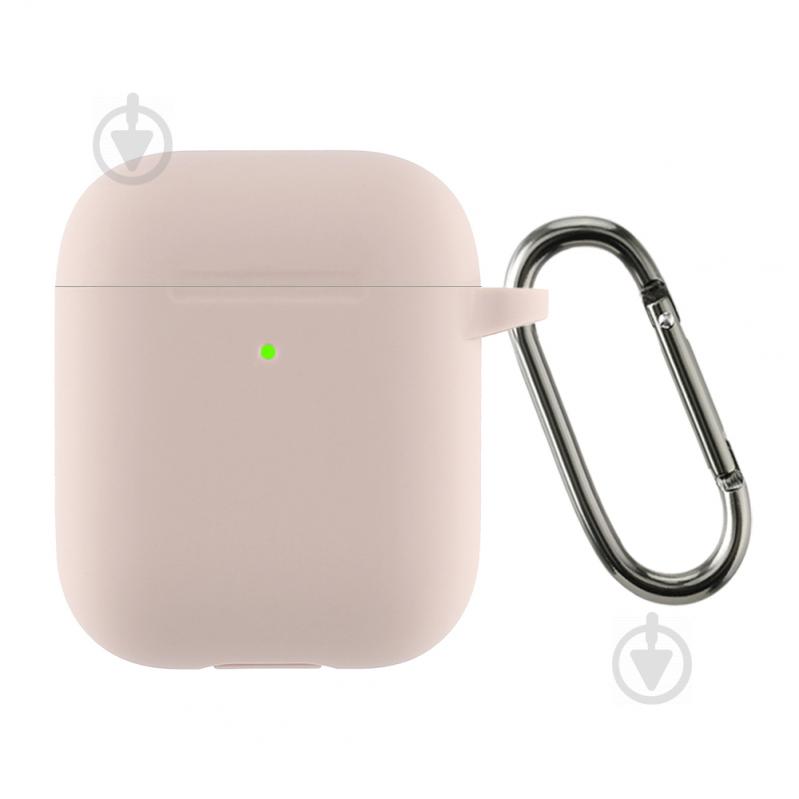 Чехол для наушников Armorstandart Ultrathin Silicone Case With Hook для Apple AirPods 2 pink sand ARM59689 - фото 1