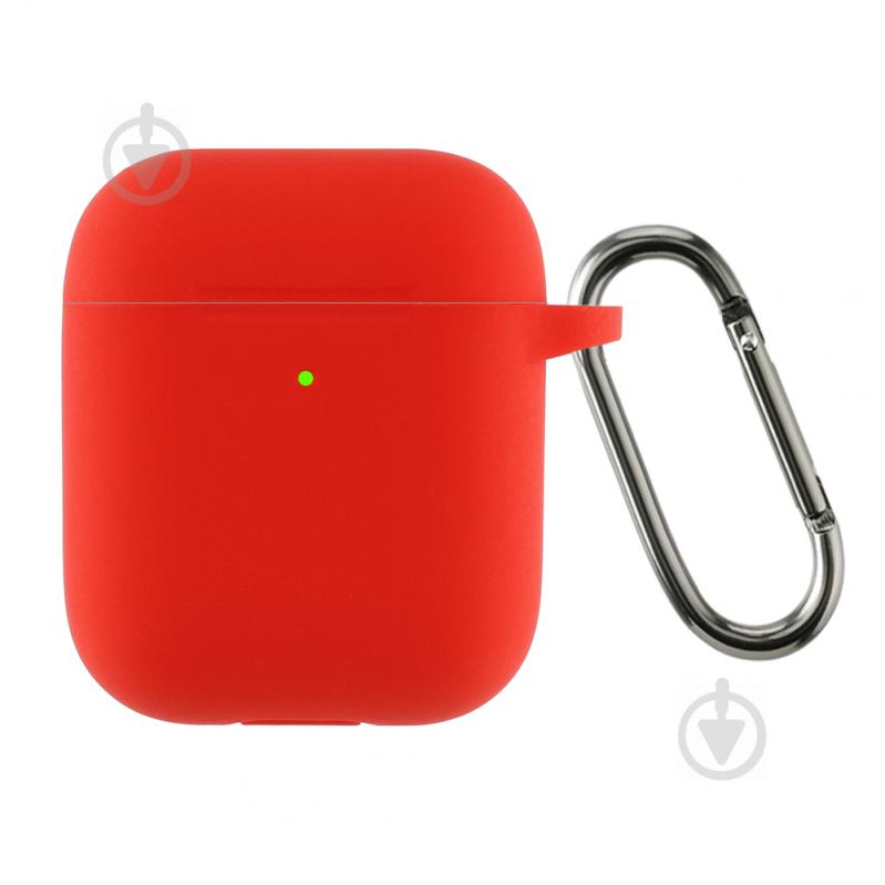 Чехол для наушников Armorstandart Ultrathin Silicone Case With Hook для Apple AirPods 2 red ARM59691 - фото 1