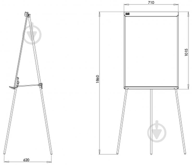 Флипчарт на треноге Popchart 100х70 см Red - фото 6