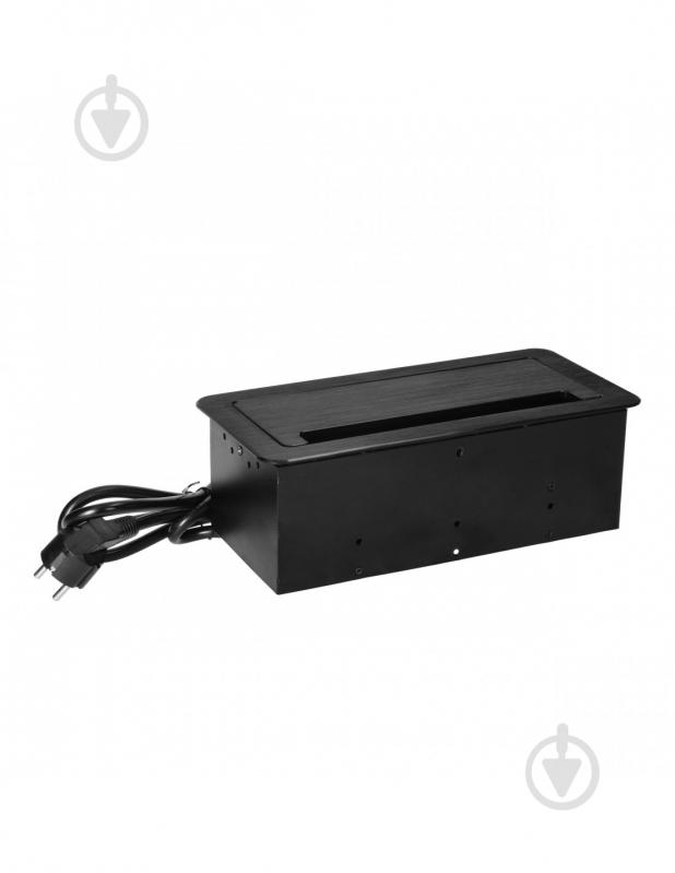 Розетка з кришкою + USB 2 230V 2.1 A 3600W IP20 чорний матовий OR-GM-9022 (GS)/B - фото 3