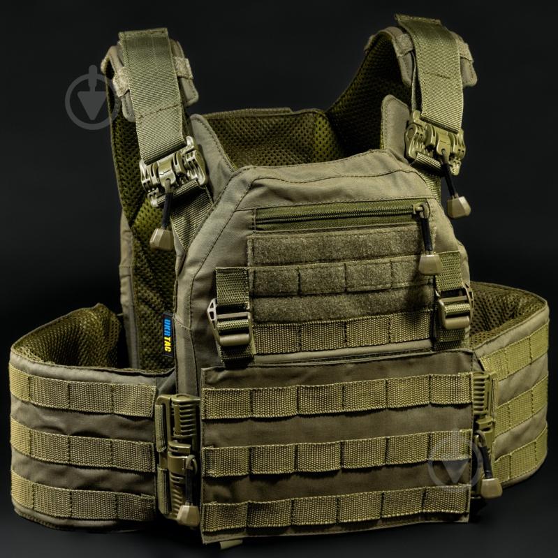 Плитоноска UKRTAC с системой быстрого сброса (Khaki), ткань Cordura 500 - фото 2