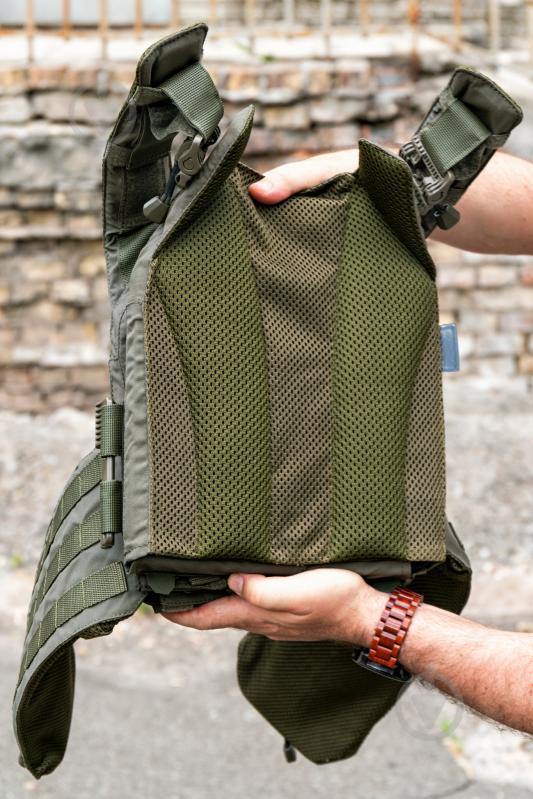 Плитоноска UKRTAC с системой быстрого сброса (Khaki), ткань Cordura 500 - фото 4