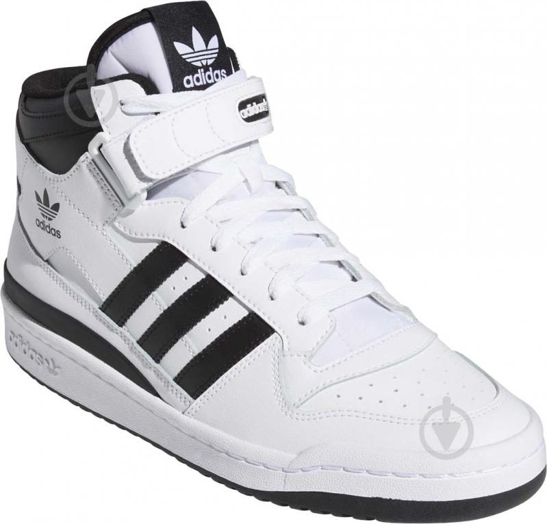 Кросівки чоловічі зимові Adidas FORUM MID FY7939 р.41 1/3 біло-чорні - фото 4