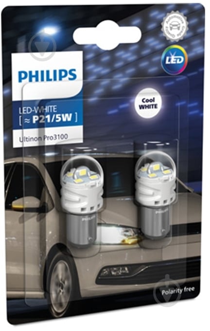 Автолампа світлодіодна Philips Ultinon Pro3100 2.4/0.48W P21/5W 2 шт.(PS11499CU31B2) - фото 3