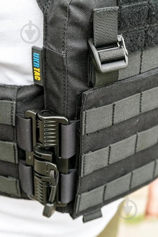 Плитоноска UKRTAC с системой быстрого сброса (Black), ткань Cordura 500 - фото 4