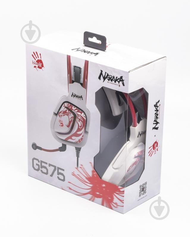 Гарнитура игровая A4Tech white/red (G575 Bloody (Naraka)) - фото 7