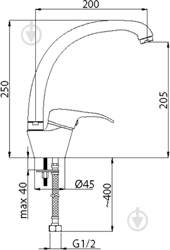 Смеситель для кухни Rubineta Optima-33 O30008 - фото 4